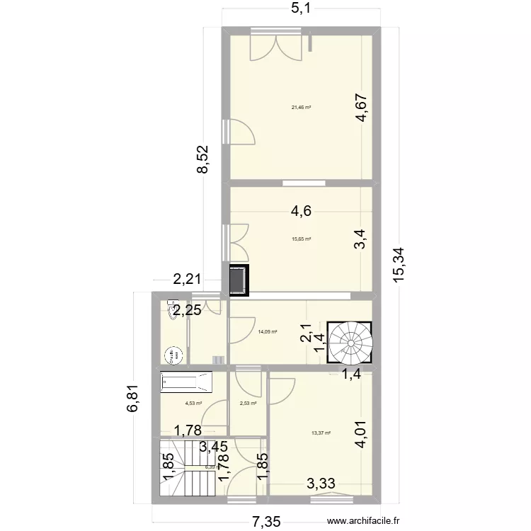 Pavillon clamart. Plan de 