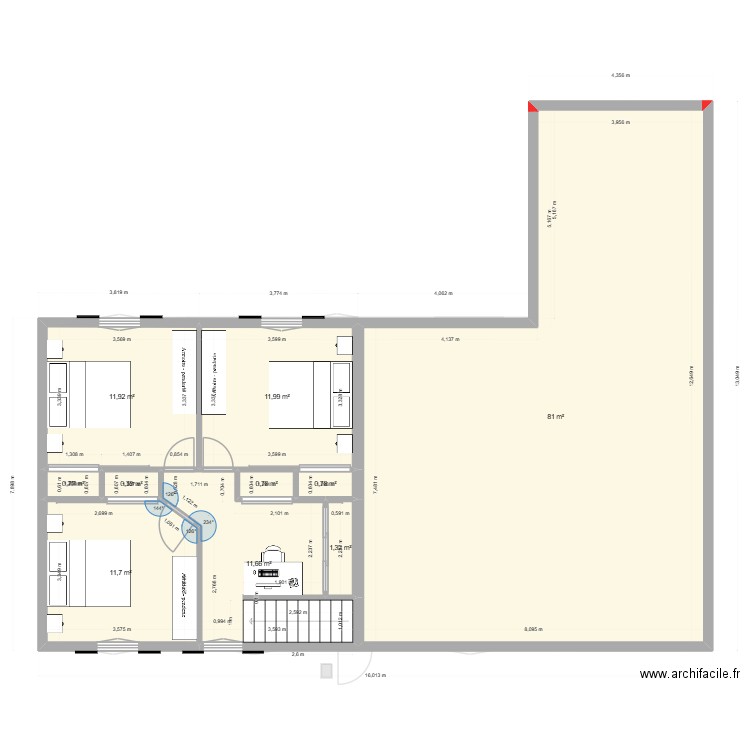 plan agrandis haut 2. Plan de 28 pièces et 264 m2