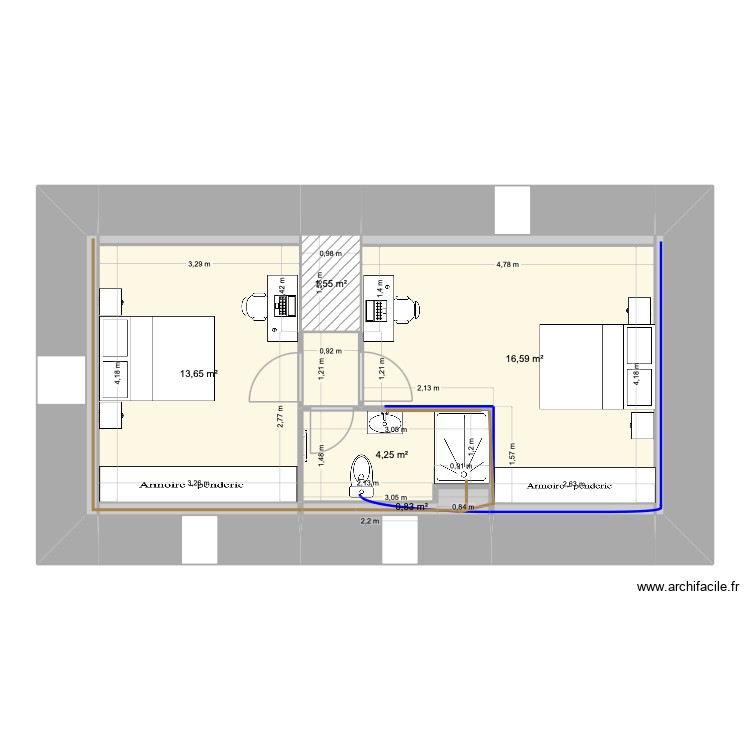 combles. Plan de 0 pièce et 0 m2 combles. Plan de 0 pièce et 0 m2