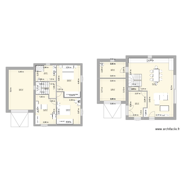 mathju. Plan de 11 pièces et 140 m2
