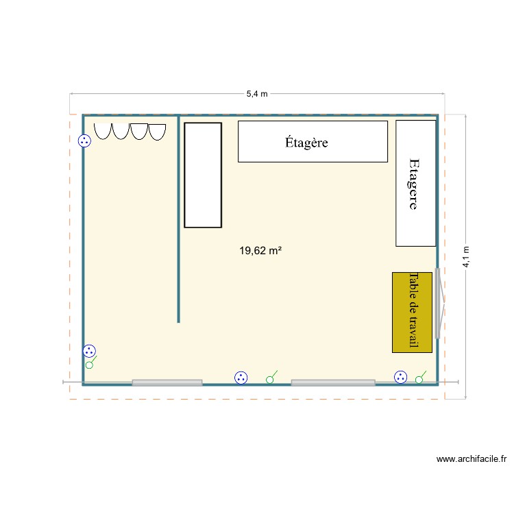 Plan chalet de jardin. Plan de 0 pièce et 0 m2