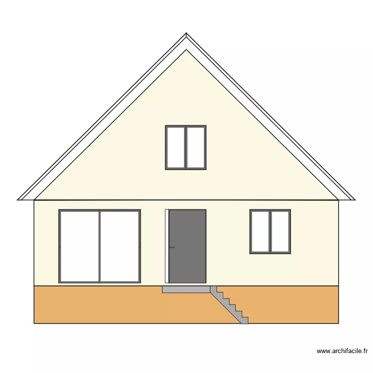Façade projeté est. Plan de Façade projeté est. Plan de