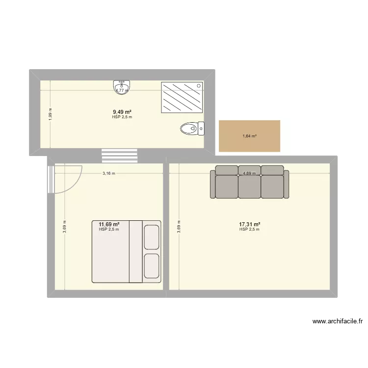 Extension cottage. Plan de 3 et 38 m² Extension cottage. Plan de 3 et 38 m²