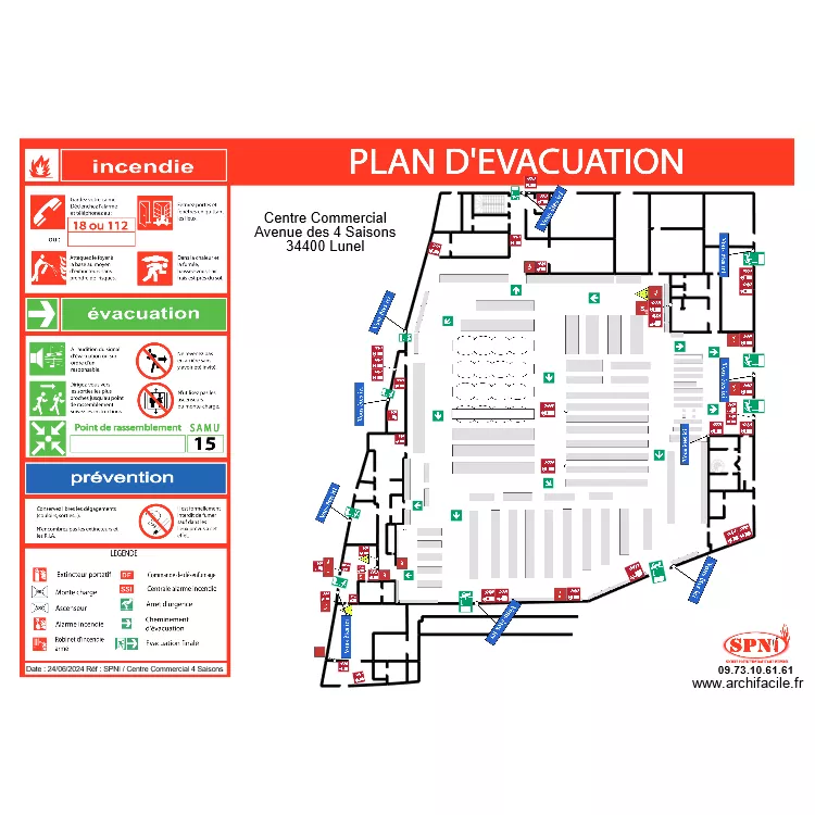 INTERMARCHÉ 4 SAISONS EVAC 3. Plan de INTERMARCHÉ 4 SAISONS EVAC 3. Plan de