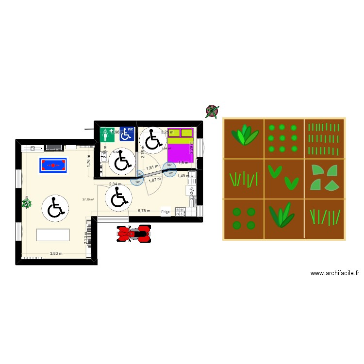 Maison finis !!!!. Plan de 3 pièces et 50 m2