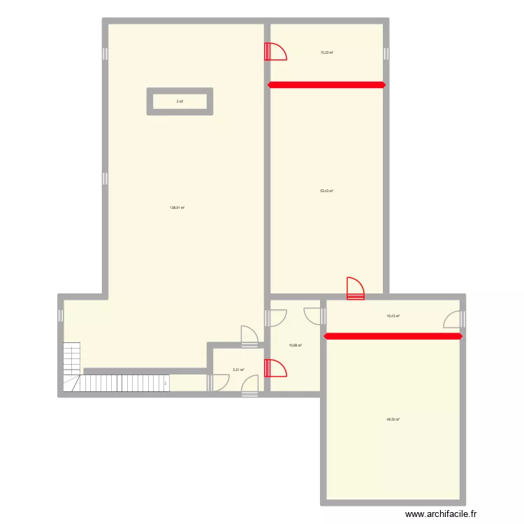 RDC. Plan de 8 Pièces et 279 m² RDC. Plan de 8 Pièces et 279 m²