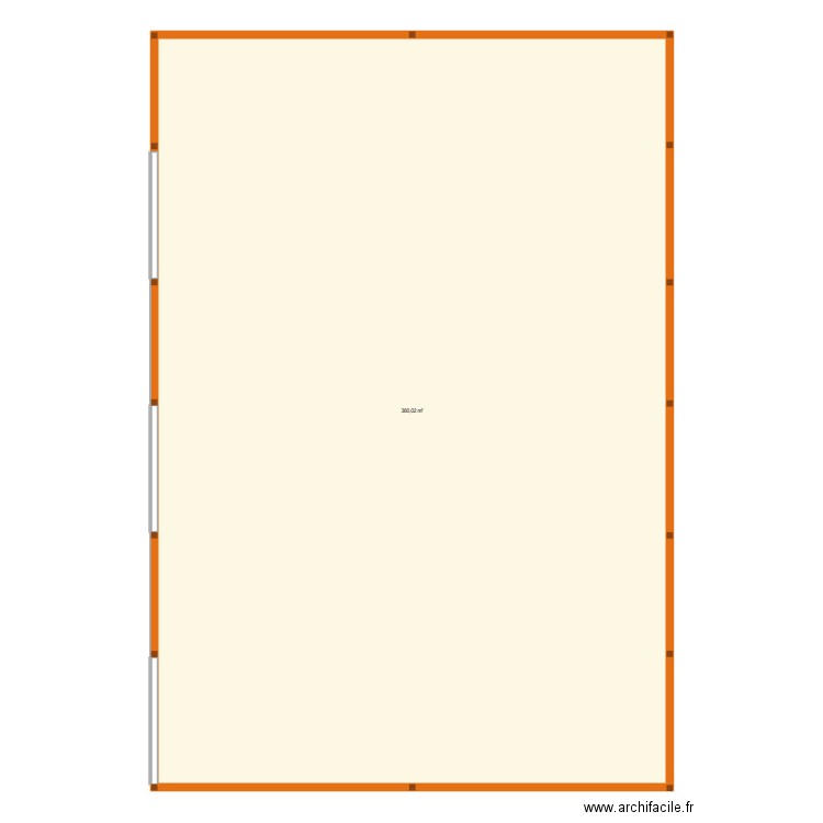 hangar Cattin. Plan de 1 pièce et 380 m2