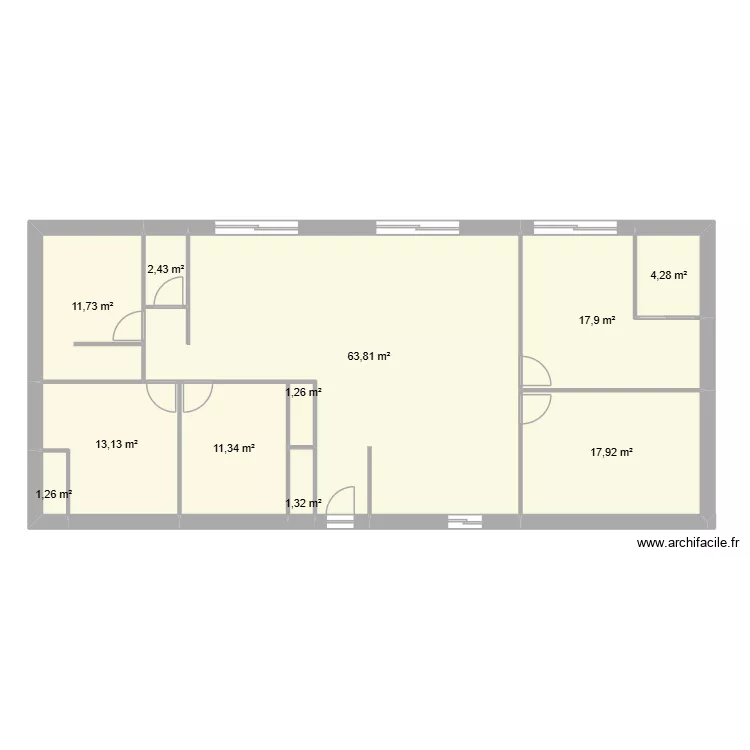 Maison. Plan de 11  et 146 m²