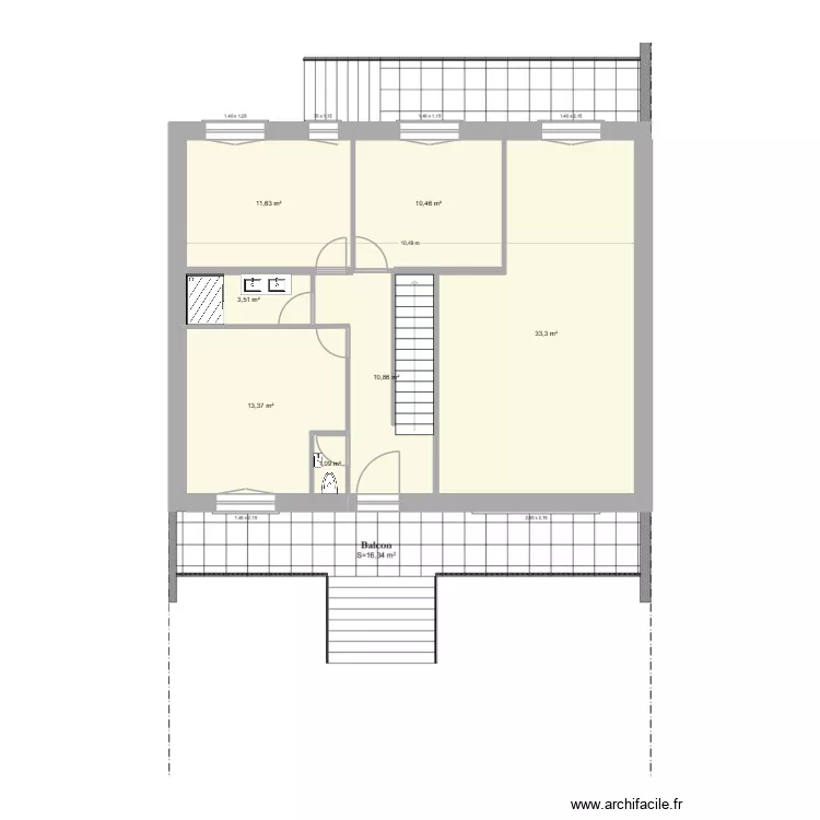 RDC 1wc 1sdb 3ch. Plan de RDC 1wc 1sdb 3ch. Plan de