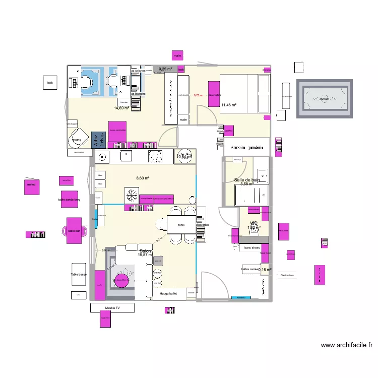 Rozee Sannois que nos meubles. Plan de 9 et 57 m² Rozee Sannois que nos meubles. Plan de 9 et 57 m²
