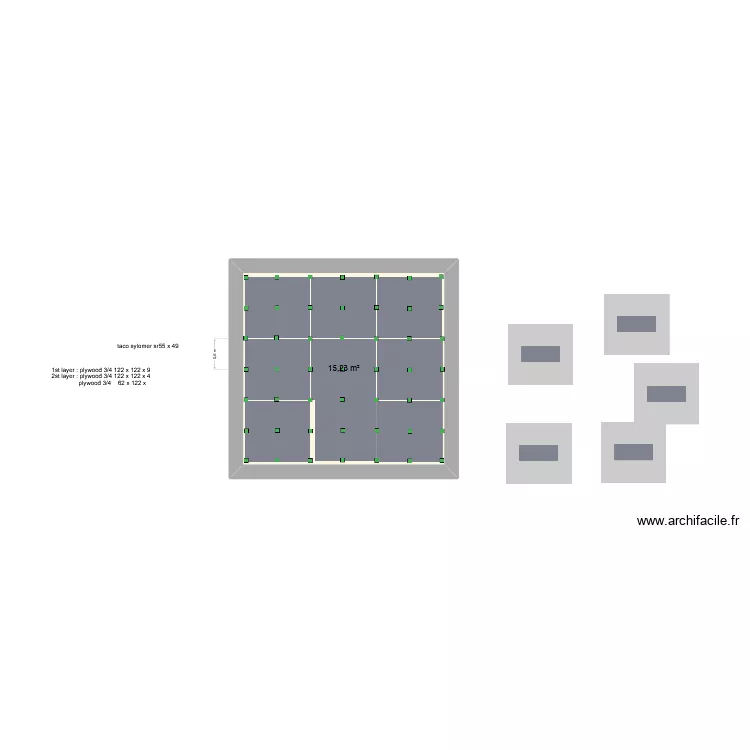pandolfo sr55 1. Plan de 1  et 15 m²