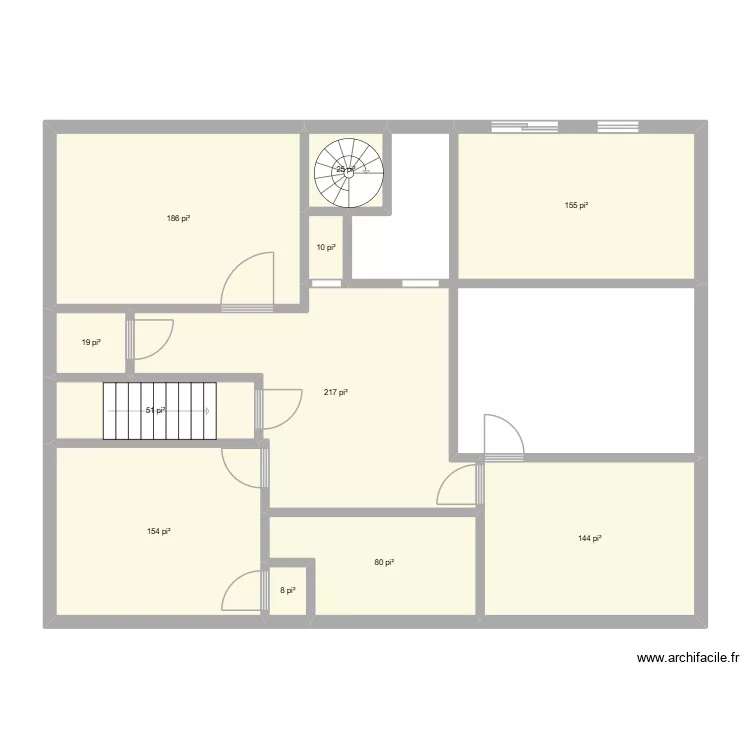 V CSC sous sol. Plan de 