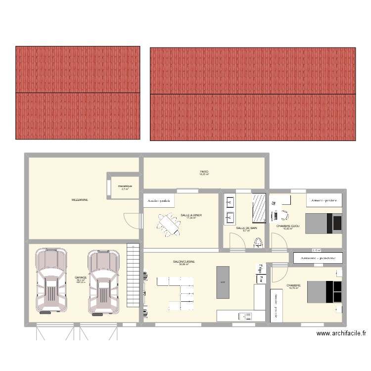 maison. Plan de 10 pièces et 189 m2