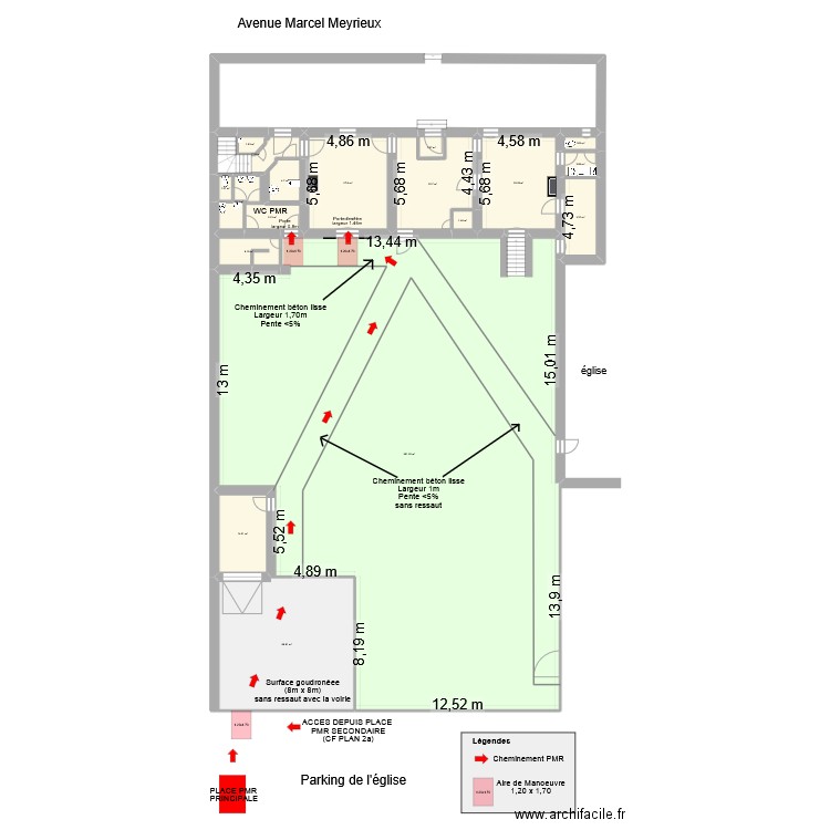 MP Marcy + Jardins accessibilité 2b. Plan de 18 pièces et 708 m2