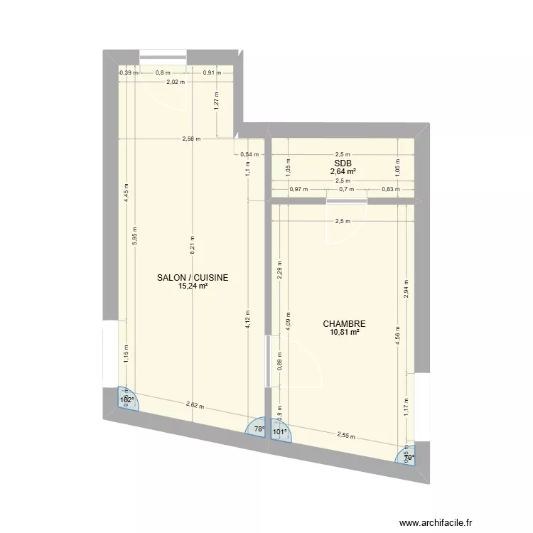 RDC. Plan de 3 et 29 m² RDC. Plan de 3 et 29 m²