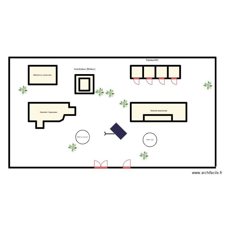 Vue en plan AGUIDAHOUE. Plan de 10 pièces et 35 m2