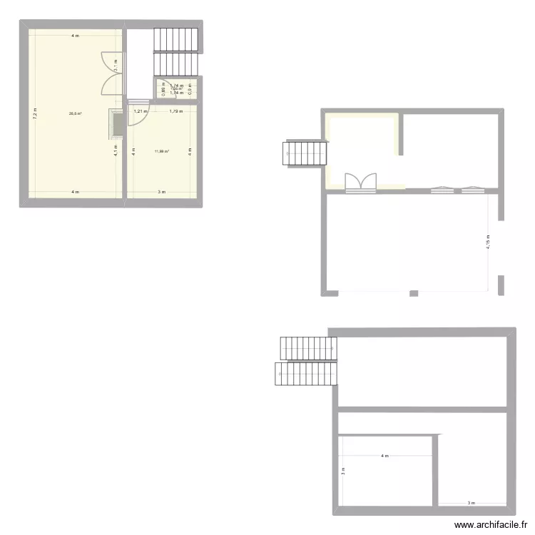 R0 + R2. Plan de 3 et 42 m² R0 + R2. Plan de 3 et 42 m²