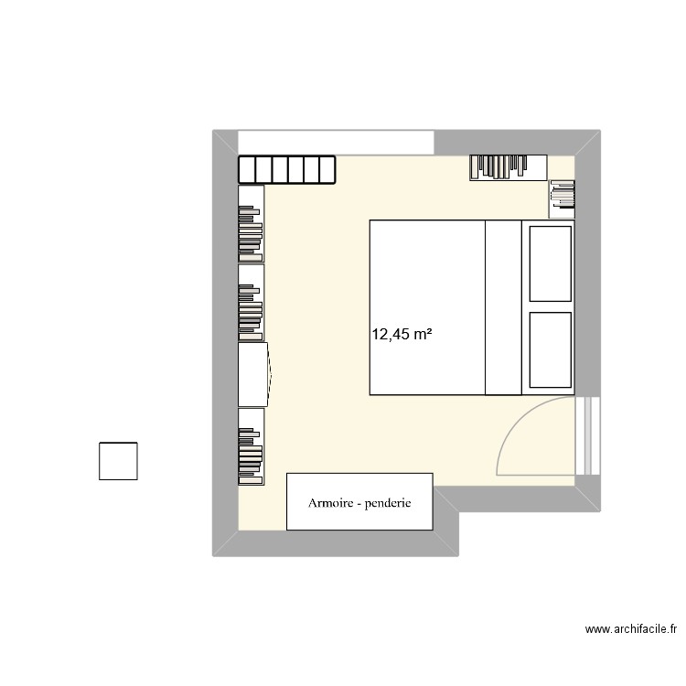 test. Plan de 1 pièce et 12 m2
