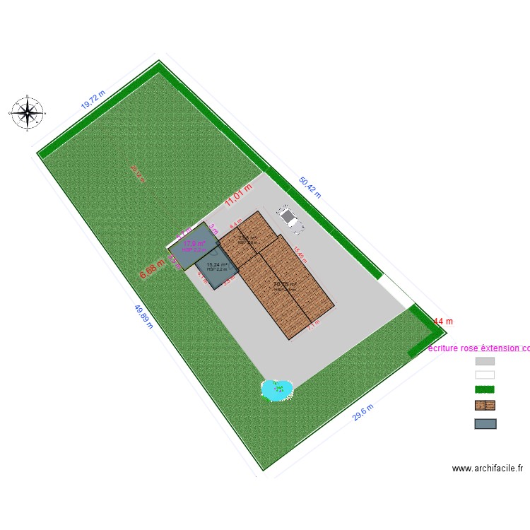 plan DPC2 Garage. Plan de 4 pièces et 128 m2