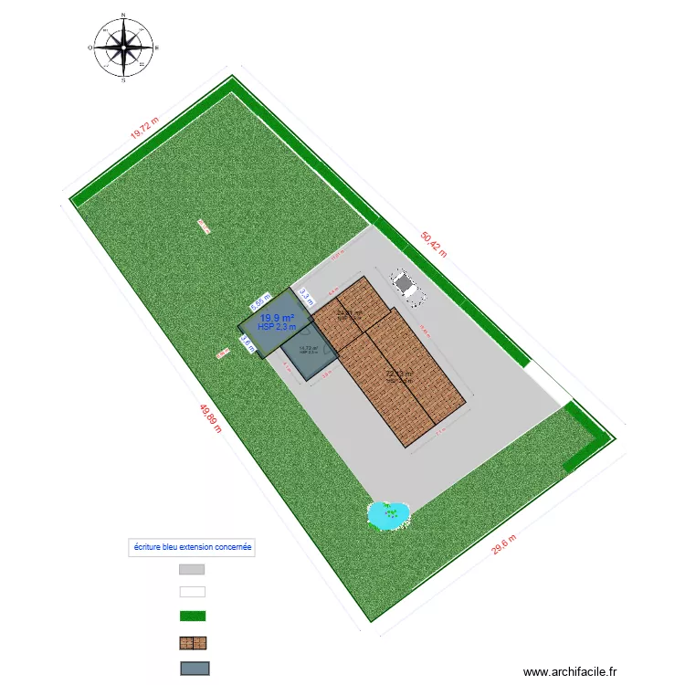plan DPC2 Garage. Plan de 4  et 131 m²