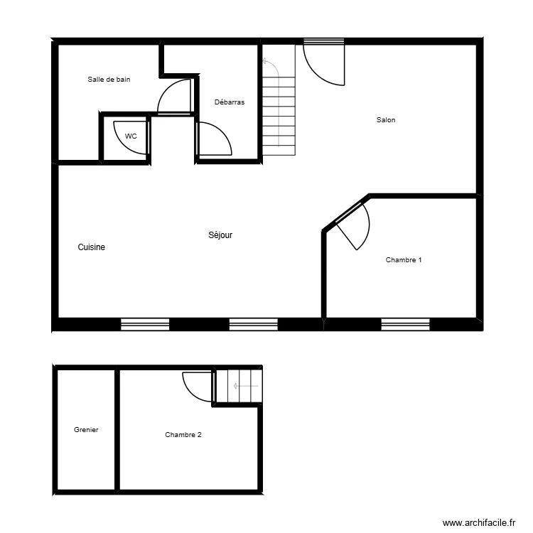 Barcet. Plan de 8 Pièces et 80 m² Barcet. Plan de 8 Pièces et 80 m²