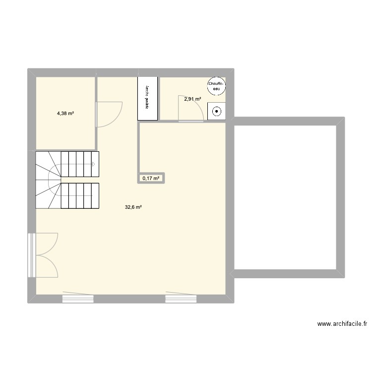 Adamenia 1. Plan de 4 pièces et 40 m2