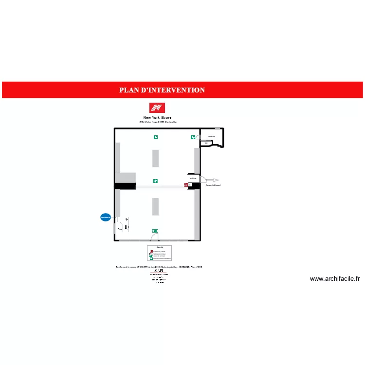 NY store. Plan de 