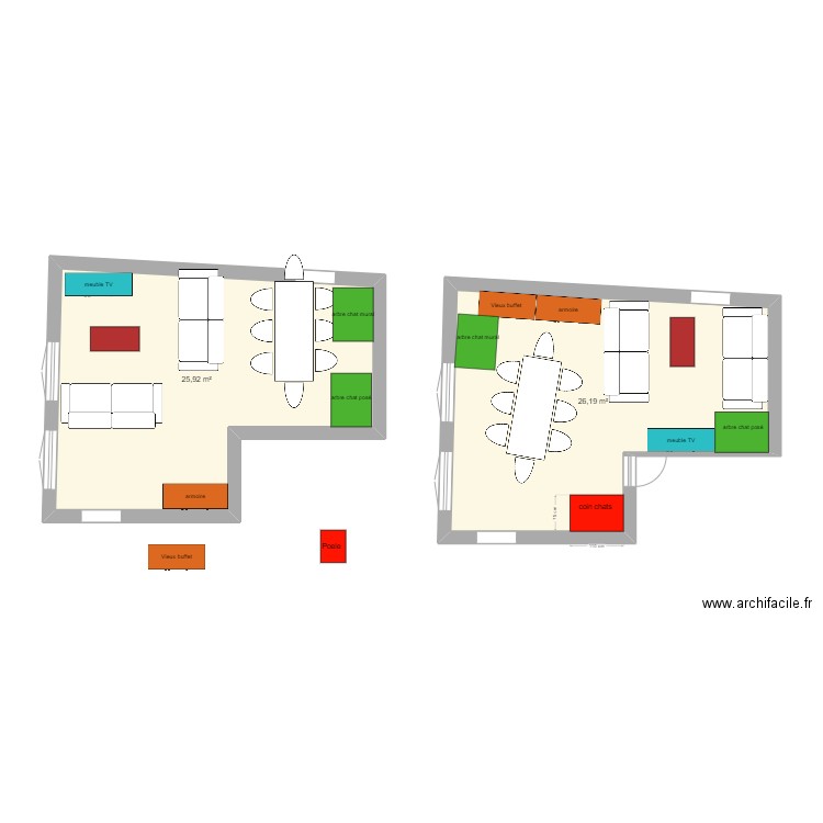 salle principale. Plan de 0 pièce et 0 m2
