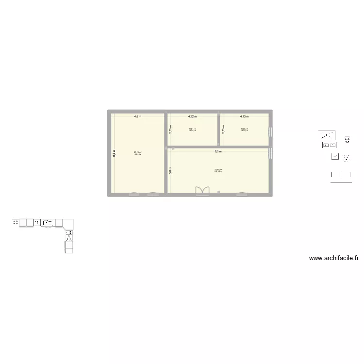 LEBBOS_Appt V1_D&eacute;tails. Plan de 4  et 85 m²