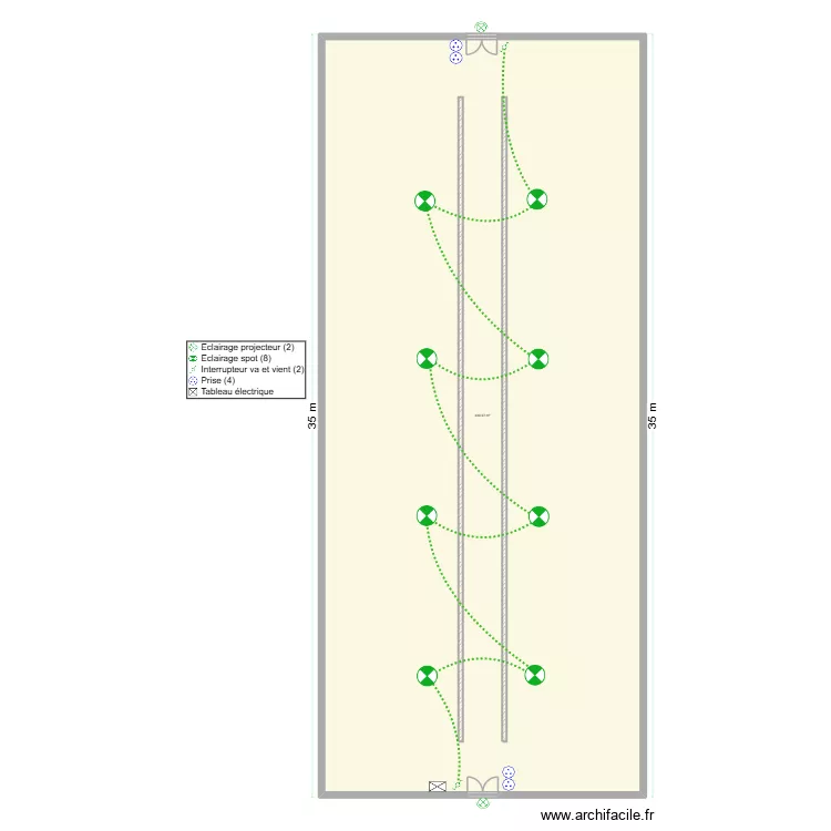 GAEC Engranisse. Plan de 1  et 500 m²