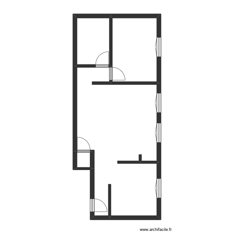 MAYEUR etage 1 gauche. Plan de 4  et 55 m²