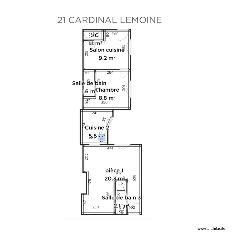 CARDINAL. Plan de 0 pièce et 0 m2