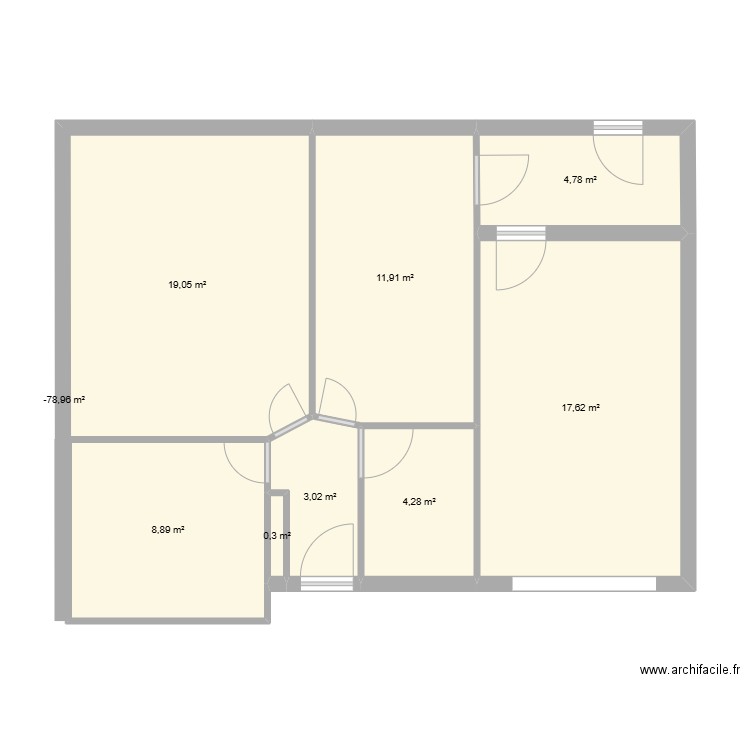 32 longuenee approxi. Plan de 9 pièces et 71 m2