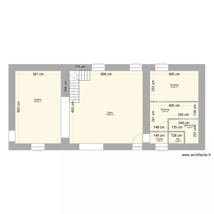Maison Luant Enzo cote . Plan de 