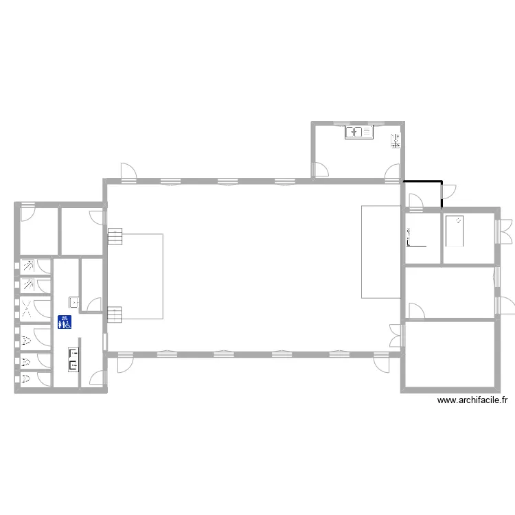 Salle des F&ecirc;tes 2. Plan de 