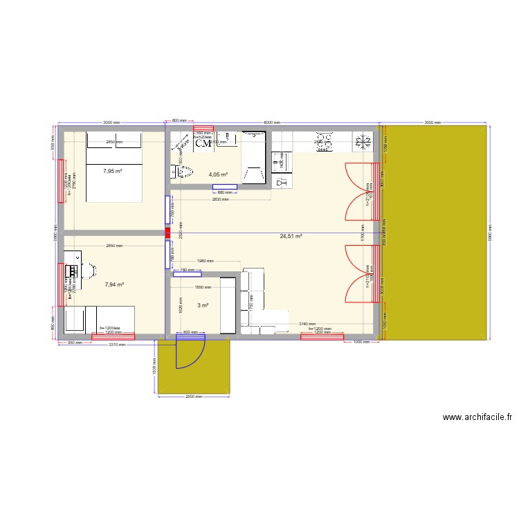 54 Сигнал кар. Plan de 7 pièces et 66 m2