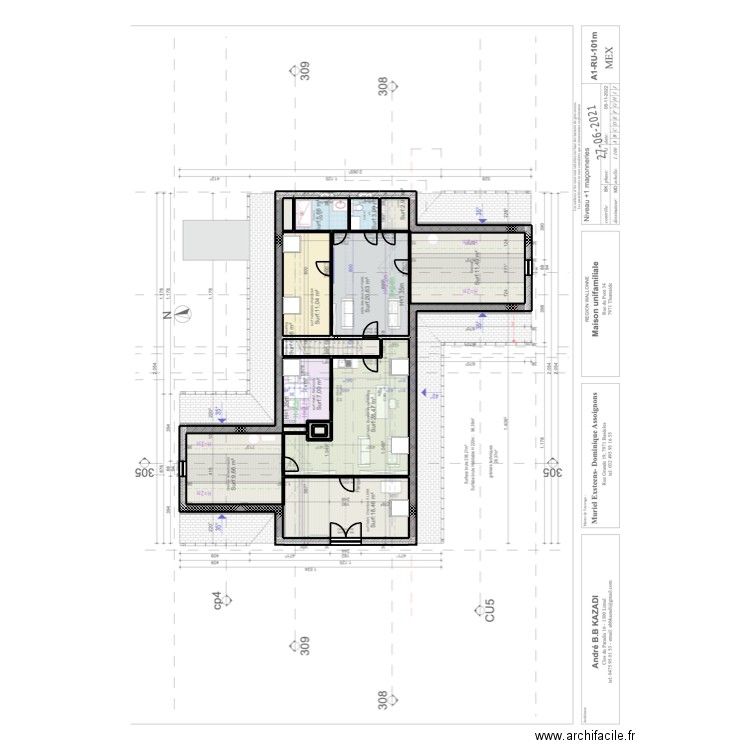 2025 11 16 NV étage (4). Plan de 9 pièces et 135 m2