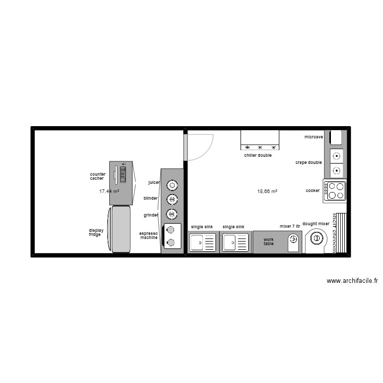 WOW CAFE. Plan de 0 pièce et 0 m2