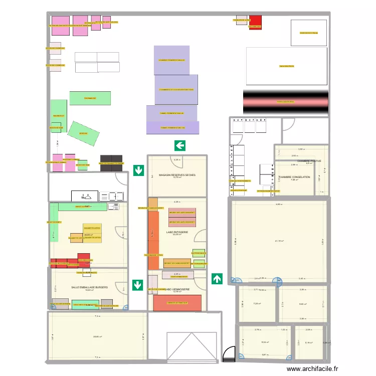 usine les pains du soleil. Plan de 14  et 204 m²