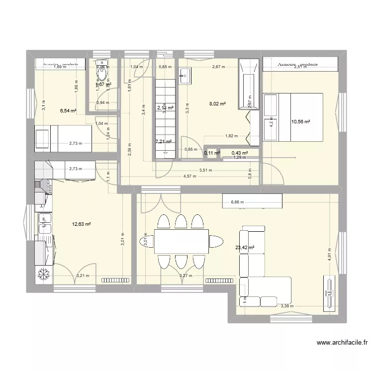 ALChamaka. Plan de 10  et 73 m²