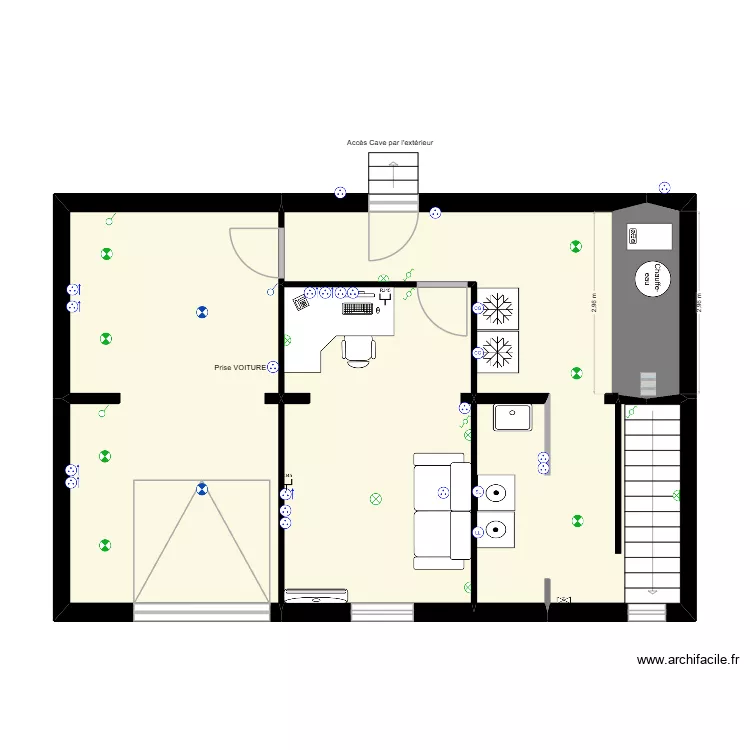 plan projet SS v2 (électrique final). Plan de 4 et 58 m² plan projet SS v2 (électrique final). Plan de 4 et 58 m²