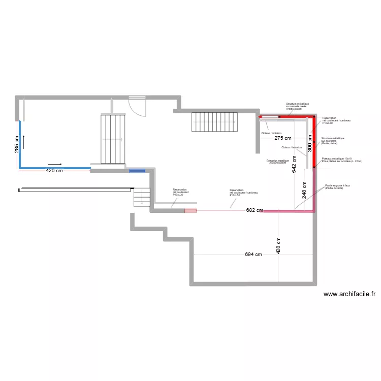 Roc Mer  -  Extension M&eacute;tallique (V2). Plan de 