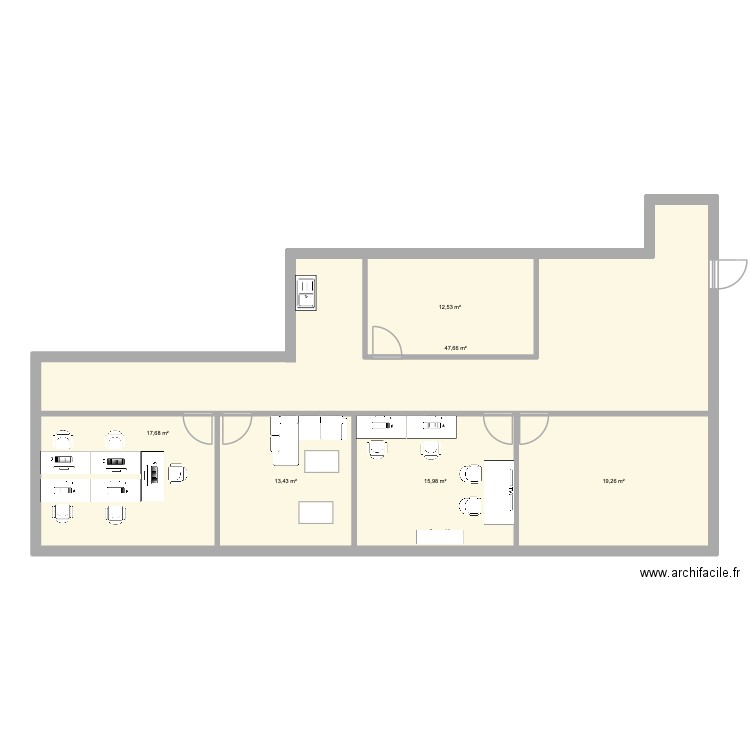 Agence Gaab. Plan de 6 pièces et 127 m2