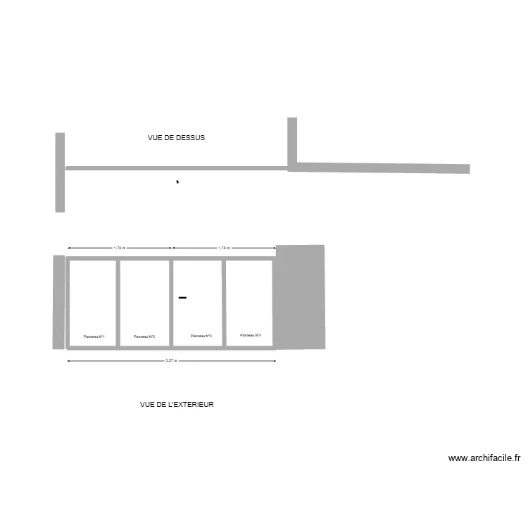 battant 3m60. Plan de 
