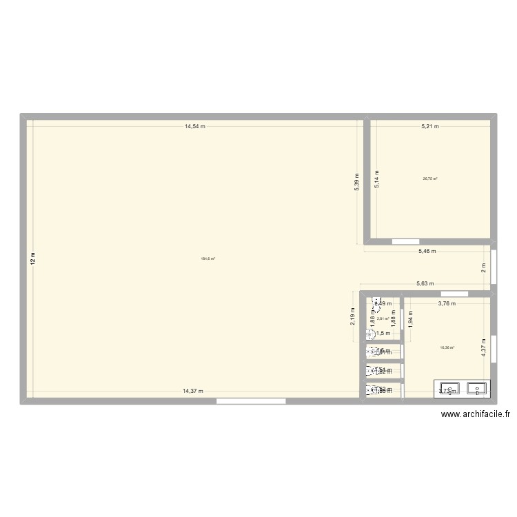 salle de fetes gourlizon. Plan de 7 pièces et 234 m2