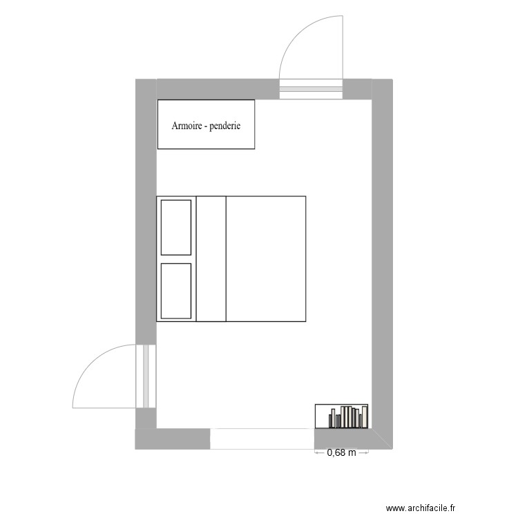 chambre. Plan de 0 pièce et 0 m2