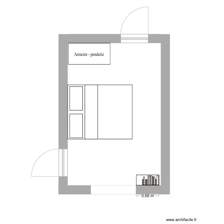 chambre. Plan de 