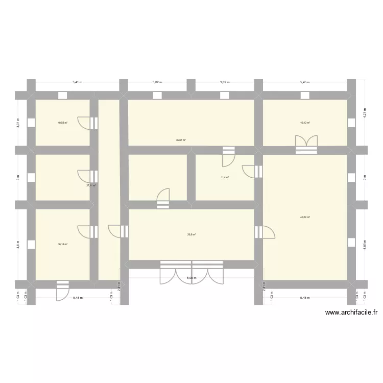 Clinique N&eacute;pal 3. Plan de 8  et 188 m²