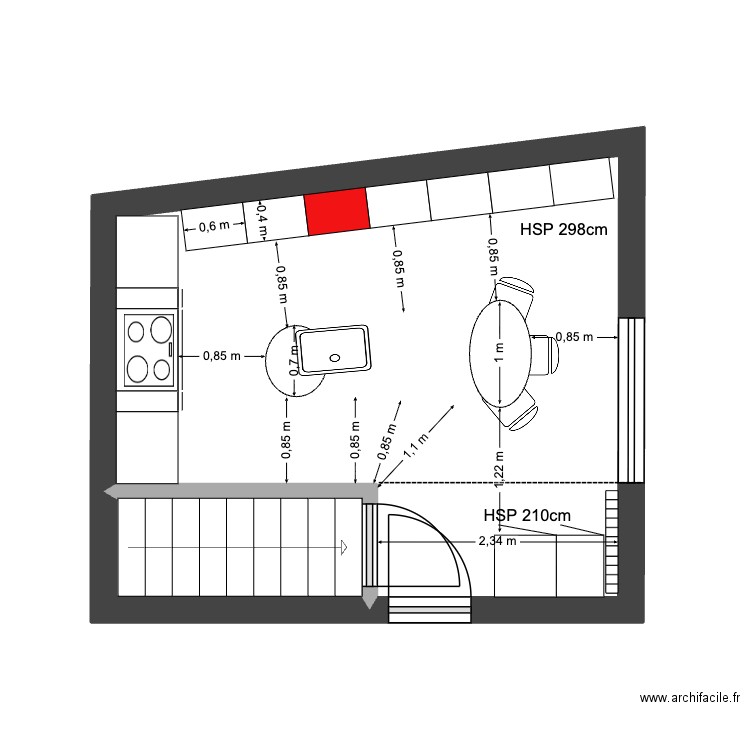 Capucines 20 V11. Plan de 2 pièces et 19 m2