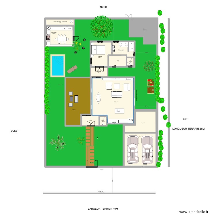 VILLAS BEA étage PROJET 2025. Plan de 15 pièces et 742 m2